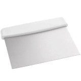 Stainless steel dough cutter by Cooking Steels with ergonomic plastic handle — essential tool for bread, pizza, and pastry prep. Stainless steel dough cutter by Cooking Steels with ergonomic plastic handle — essential tool for bread, pizza, and pastry prep.