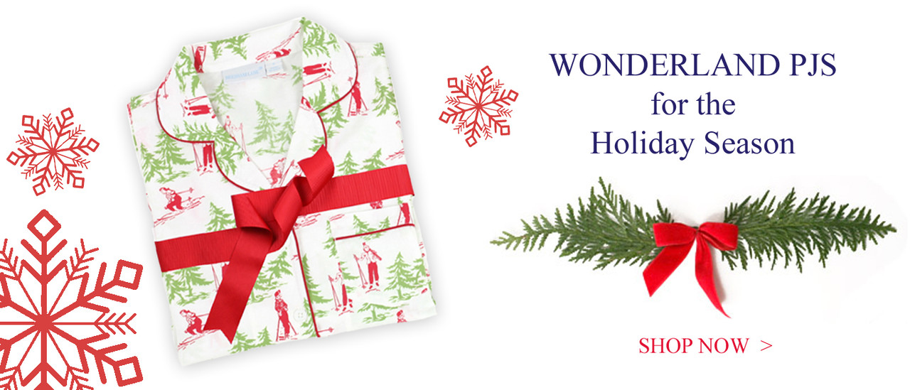 Women's holiday-themed Wonderland Pajamas