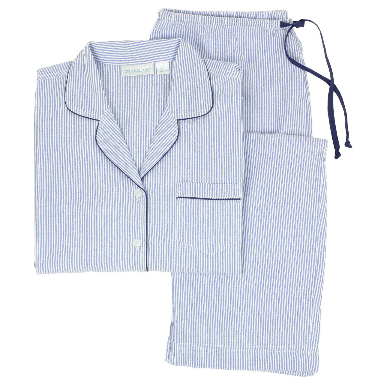 J. Crew blue Nightshirt 100% Cotton M Pajama Sleep Shirt