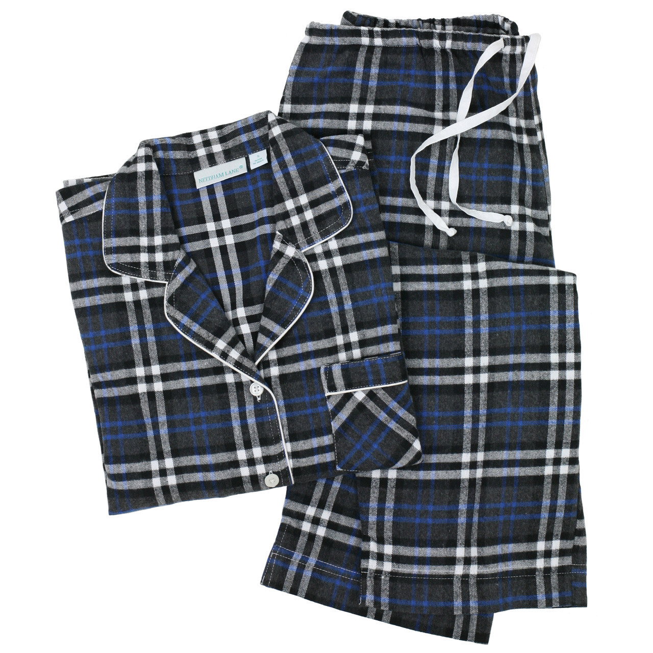 Merritt ~ Cotton Flannel Classic Long Sleeve Pajamas - Needham Lane Ltd.