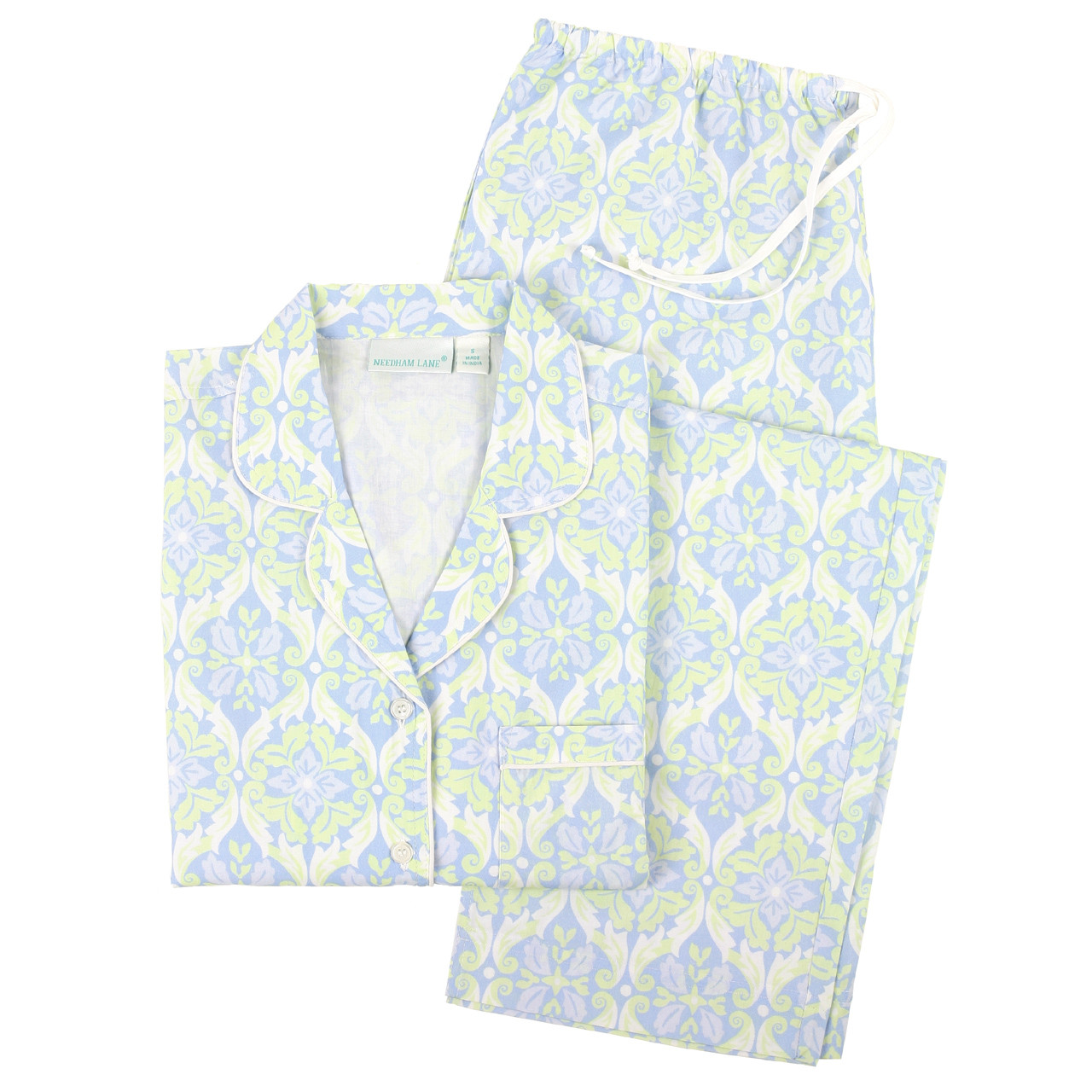 cotton long sleeve pajama set