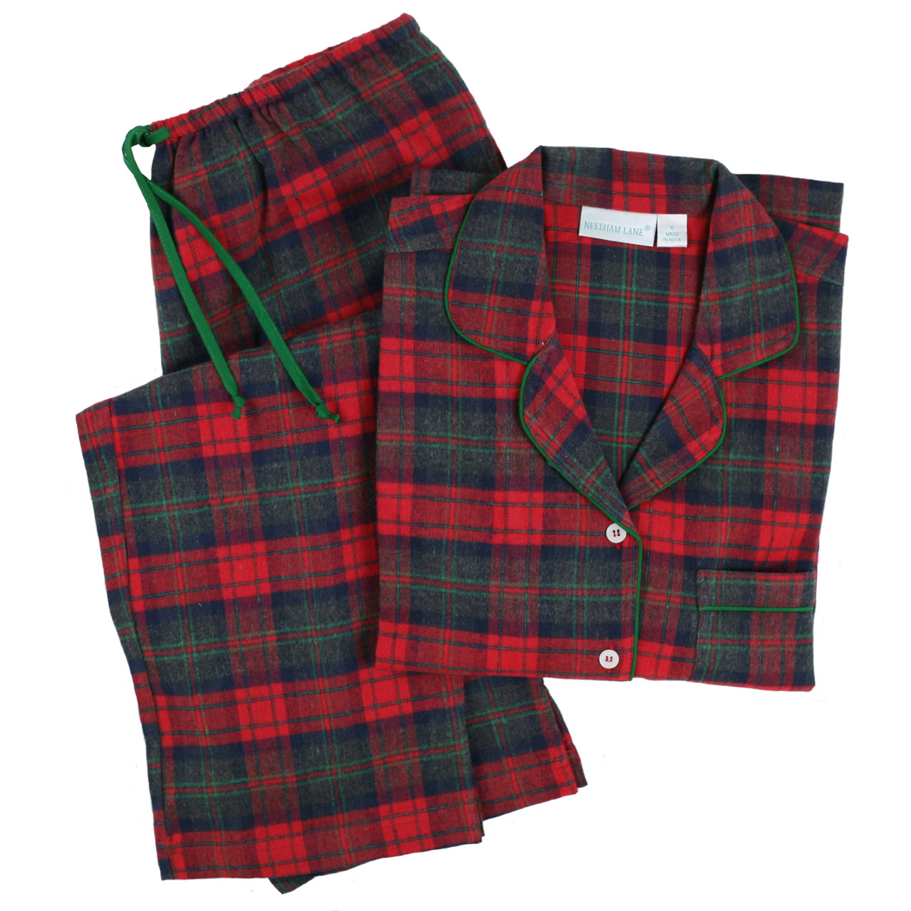 Finch ~ Cotton Flannel Classic Long Sleeve Pajamas - Needham Lane Ltd.