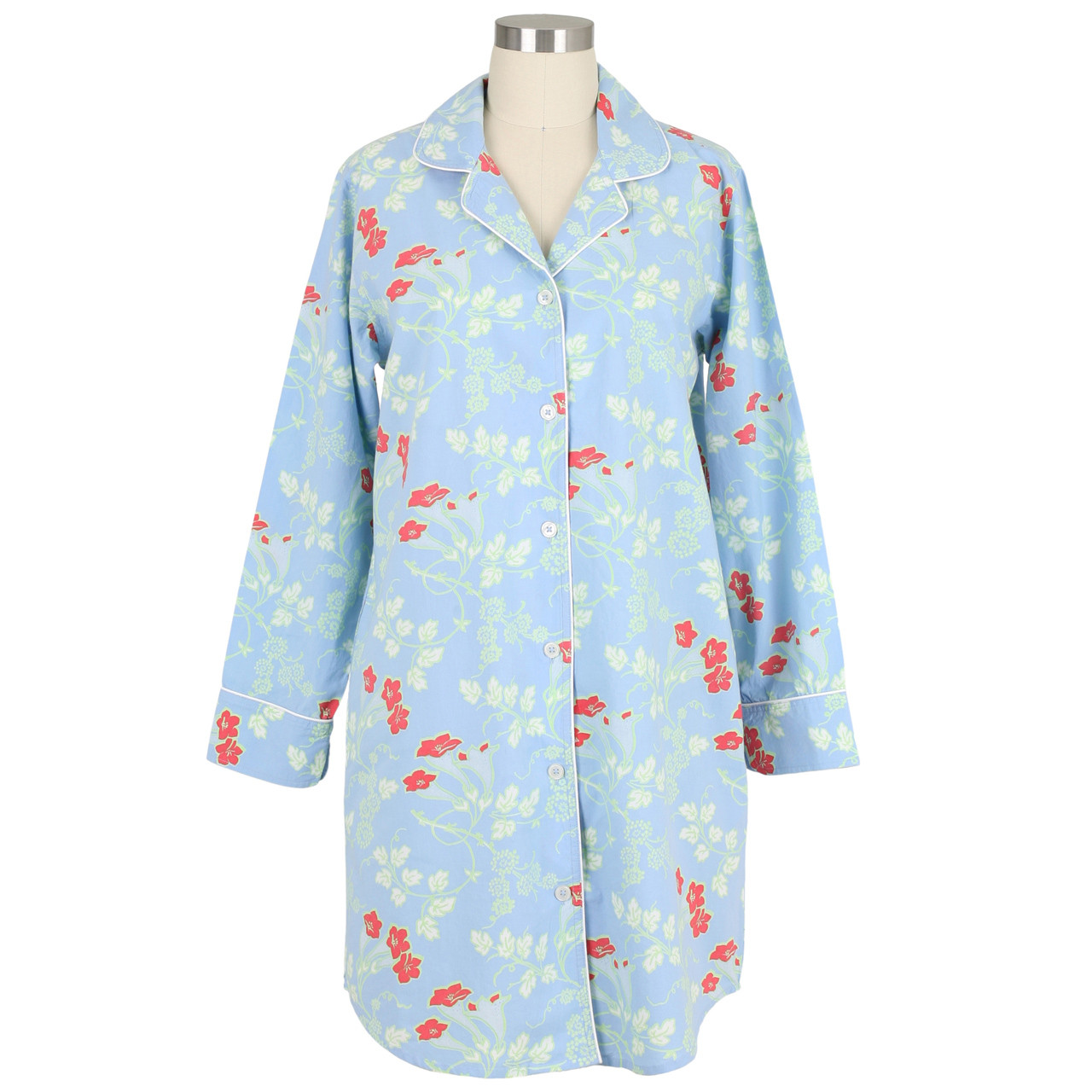 Quinn ~ Cotton Poplin Classic Nightshirt