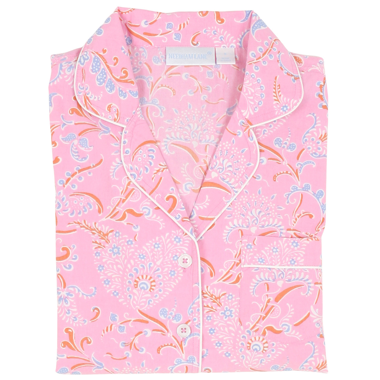 Camille Cotton Poplin Long Sleeve Pajamas | Needham Lane
