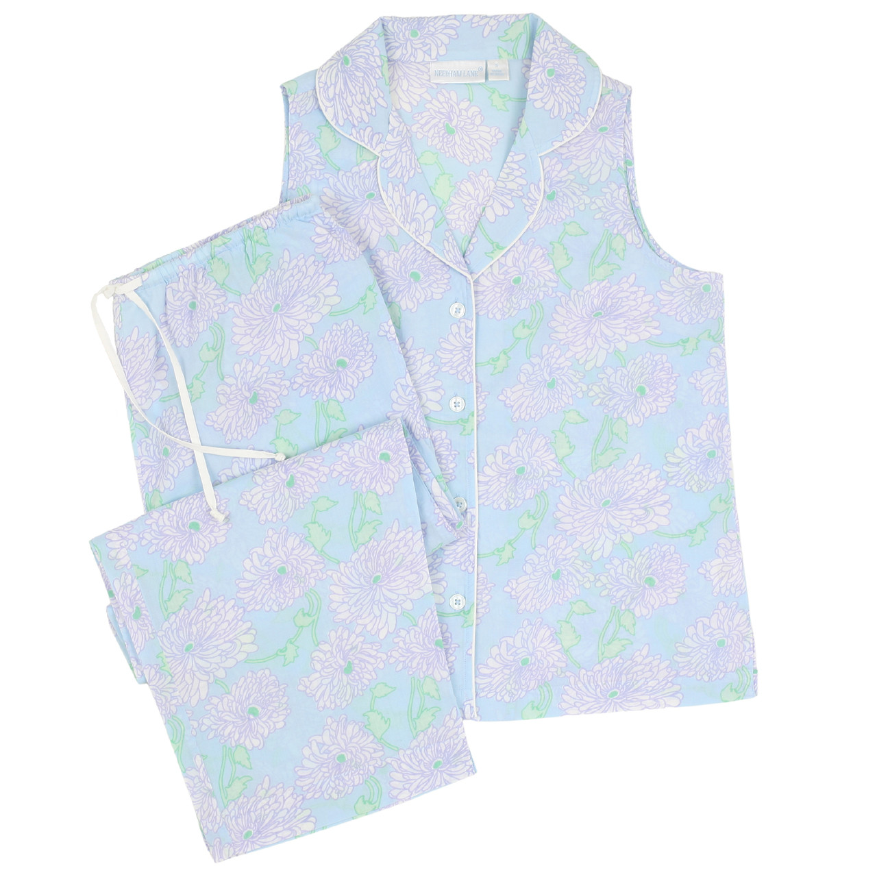 Summer Shells Capri Pajamas - Blue LRG in Women's Cotton Pajamas