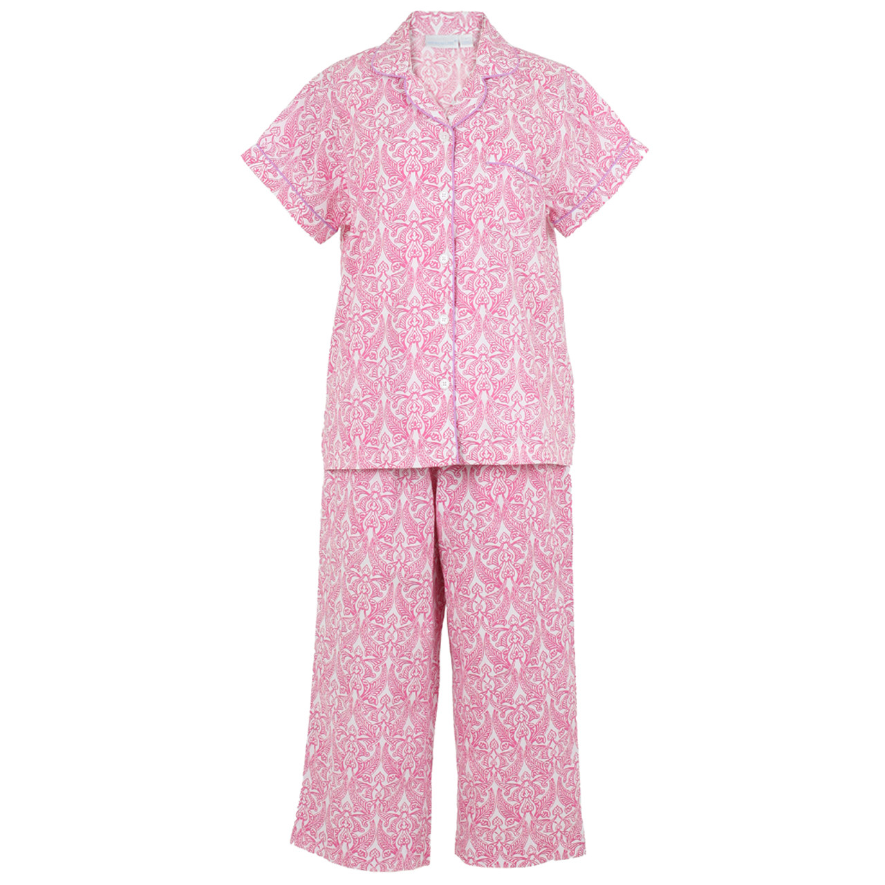 Pink Summer Capri Pajamas Pajamas With Capri Pants Sales