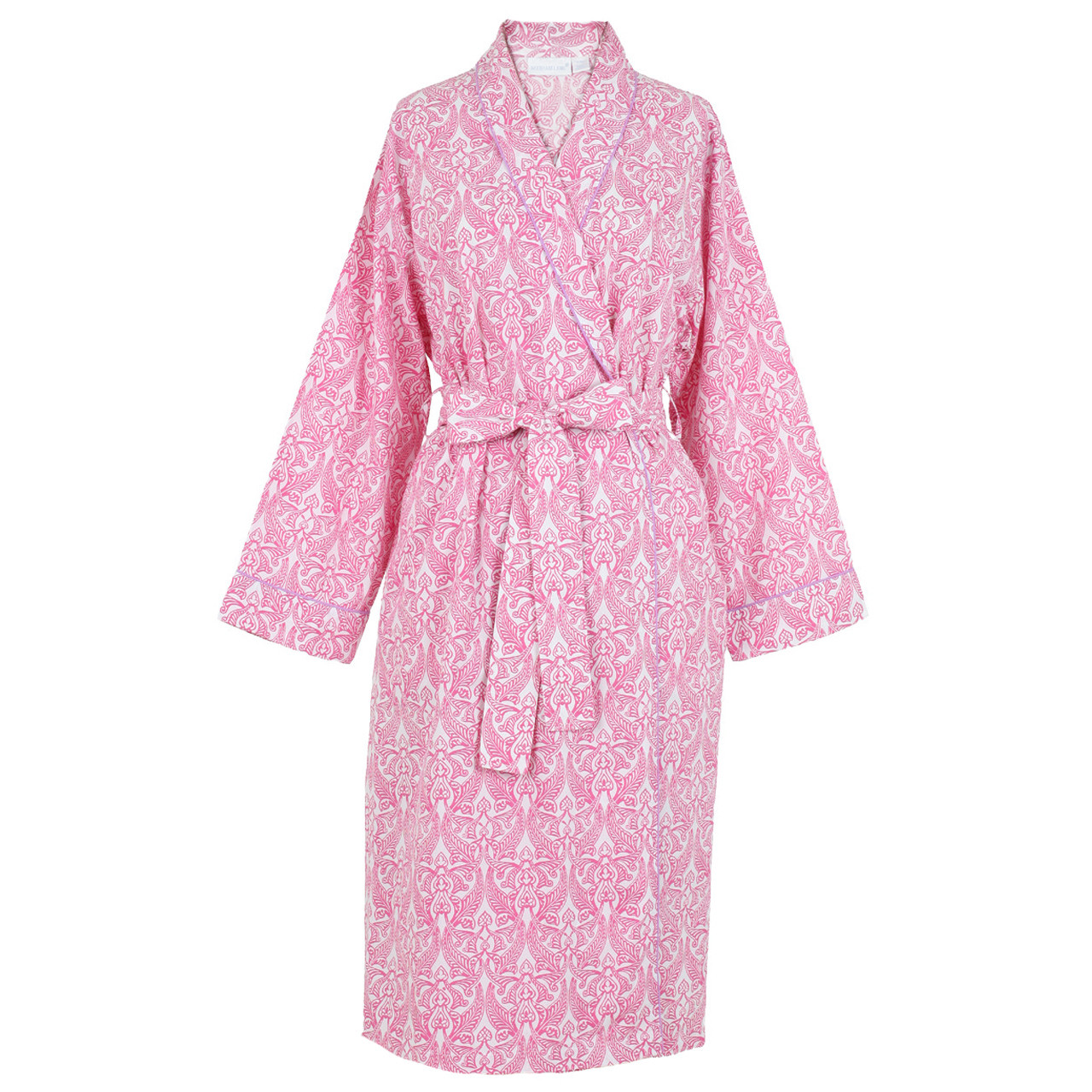 knee length dresses for ladies Sand Shell Pembroke Stripe Cotton Robe | Small/Medium