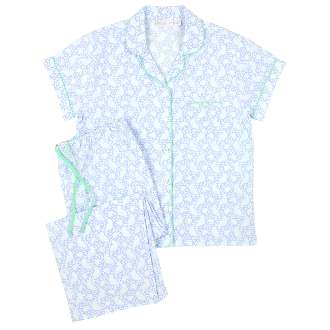 Larkin Cotton Poplin Short Sleeve Pajamas | Needham Lane