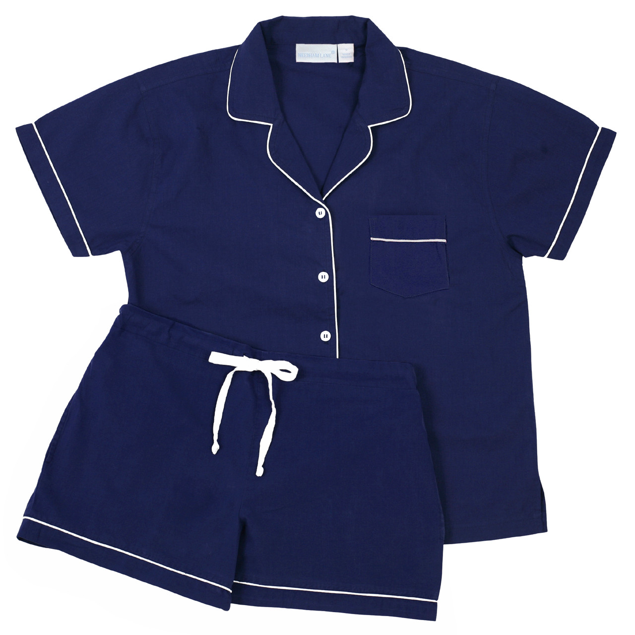 Cooper Navy Short Sleeve Shorty | Needham Lane