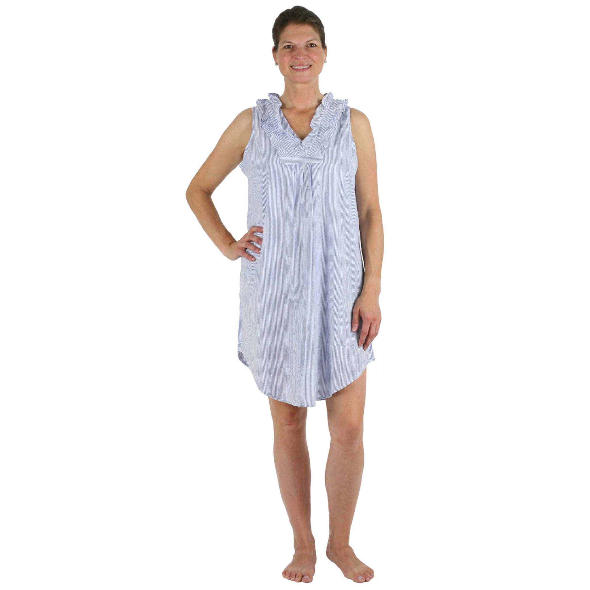 womens cotton sleeveless nightgown