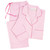 Women's pink & white all-cotton seersucker classic long sleeve boyfriend style  pajamas with pink piping on top and pink drawstring on pants
