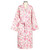 Women's 100% cotton poplin shawl collar, wrap robe with side-seam pockets. 