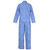 Women's blue printed cotton pajama set. Back view of a long sleeve, two-piece set shown on a mannequin.