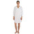 White cotton long sleeve soft nightshirt