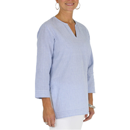 Blue-Seersucker-womens-cotton-