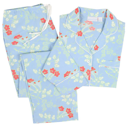 Cotton Poplin Long Sleeve Pajamas - Quinn | Needham Lane