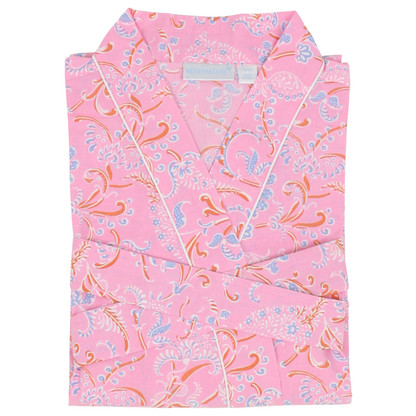 Logan Pink ~ Cotton Poplin Classic Long Sleeve Pajamas - Needham