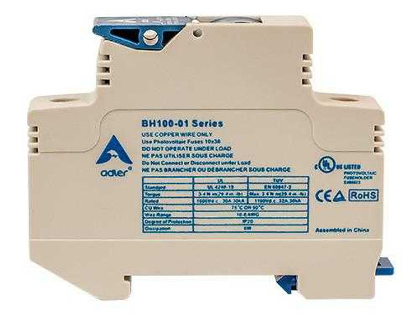 MidNite Solar Touch Safe Fuse Holder By Adler For10x38 Mm Fuses Breakers and Fuses MNTS-AD