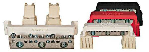 MidNite Solar 2/0 Busbar, insulator and cover with 9 wire locations Busbars MNTBB2-9 MidNite Solar 2/0 Busbar, insulator and cover with 9 wire locations Busbars MNTBB2-9