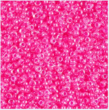 5g 4301 15/0 Miyuki Rocaille : Luminous Hot Pink ICL