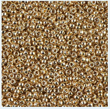 5g 0193 15/0 Miyuki Rocaille : 24K Light Gold Plated M