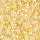 8g DBL0232 8/0 Delica: Crystal/Pastel Yellow ICCL