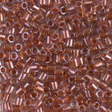 8g DBL0915 8/0 Delica: Crystal/Auburn ICL* (D)