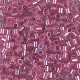 8g DBL0902 8/0 Delica: Crystal/Rose ICL* (D)