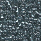 8.5g 1529 6/0 Miyuki Rocaille : Crystal/Med Blue ICL*