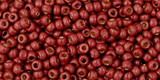 9g PF0564F Toho Round 11/0 : PF Matte Galv Brick Red