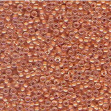 8.5g 0212 11/0 Miyuki Rocaille : Crystal/Soft Orange ICL