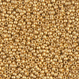 5g 0191F 11/0 Miyuki Rocaille : 24K Gold Plated M/MA