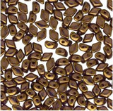 8g 4x6mm Mini GemDuo : Crystal Gold Bronze (Apx 120 pcs)