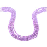Zirconia 2x3mm Faceted Rondelle Lavender 15.5" Strand