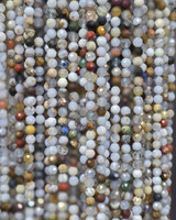 Gemstone Mix 4mm Faceted Round 15.5" Strand
