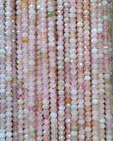 Rose Quartz 3x4mm Rondell Faceted 15.5" Strand