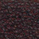 10g 0134F 4x7mm Long Magatama : Matte Transparent - Dark Topaz