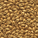 10g 4202F 4x7mm Long Magatama : Matte Galvanized - Gold