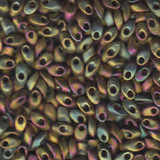 10g 2035 4x7mm Long Magatama : Matte Metallic - Antique Bronze AB