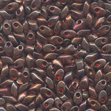 10g 0315 4x7mm Long Magatama : Luster - Cranberry Gold