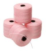 77 YD S-Lon Bead Cord : Light Pink, TEX 210 (0.5mm)
