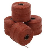 77 YD S-Lon Bead Cord : Mahogany, TEX 210 (0.5mm)