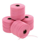 77 YD S-Lon Bead Cord : Pink, TEX 210 (0.5mm)