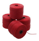 77 YD S-Lon Bead Cord : Red Hot, TEX 210 (0.5mm)