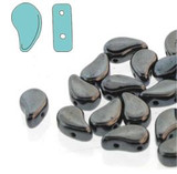14g 8x5mm Paisley Duo : Jet - Hematite