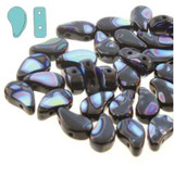 14g 8x5mm Paisley Duo : Jet - Full AB Batik