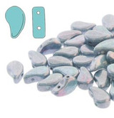 14g 8x5mm Paisley Duo : Chalk - Blue Luster