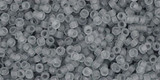 9g 0009F Toho Round 15/0 : Transp Frstd Lt Gray