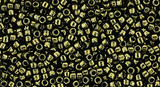 9g 0422 Toho Round 15/0 : Gold Lstr Dk Antique Bronze