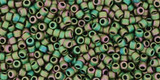 9g 0707 Toho Round 15/0 : Matte Color Iris Peridot
